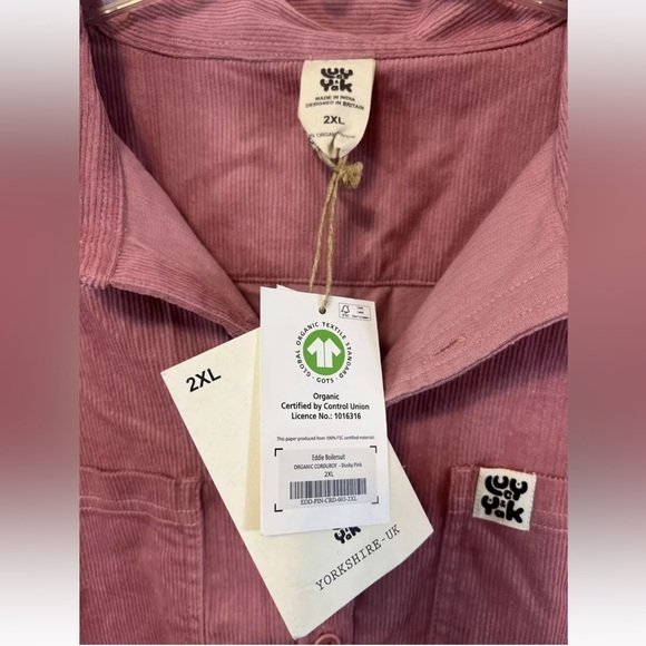 Lucy And Yak Eddie Jumpsuit Dusky Pink Organic Cotton 2XL - Picture 6 of 8